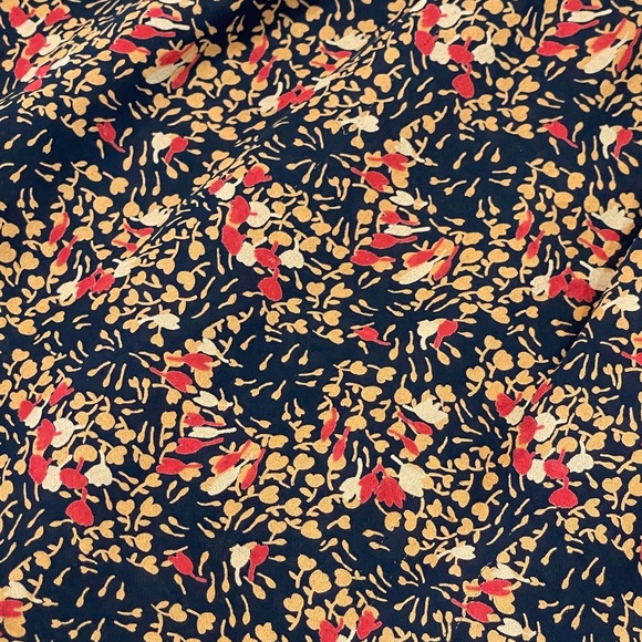 Silk Floral Ruffle Dress Size Small - Picture 8 of 13